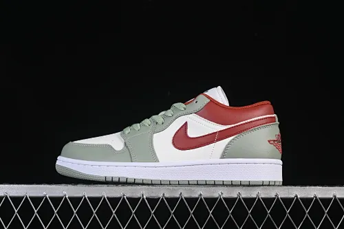 All categories Air Jordan Jordan series basketball shoes Air Jordan 1 Low Air Jordan 1 Low AJ1 Joe 1 white green red low-top cultural casual sneakers 553558-133